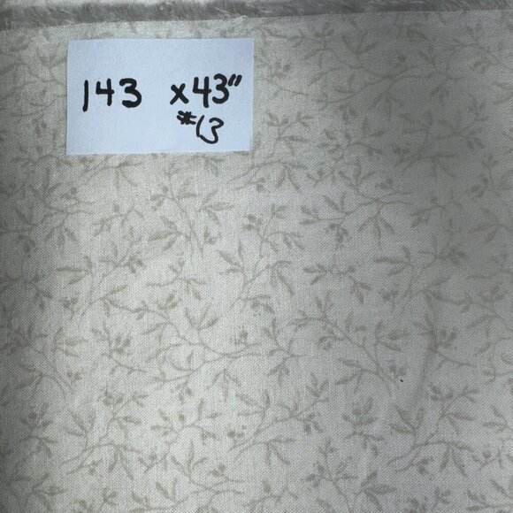 143" x 43" Quilt Cotton Fabric tone on tone calico Floral #13 - Picture 2 of 3